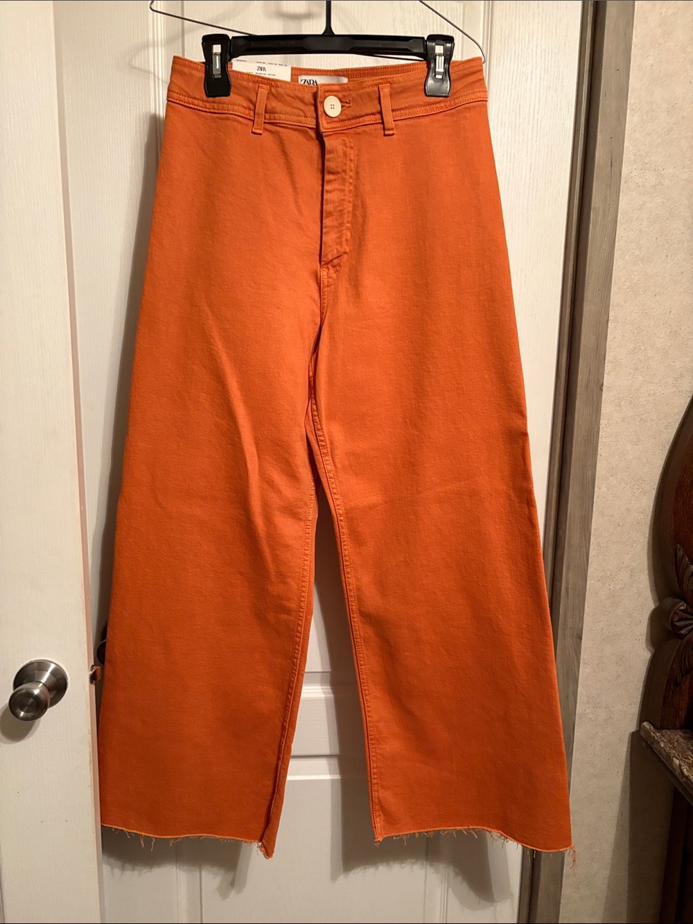 Zara Orange Wide-Leg Chinos